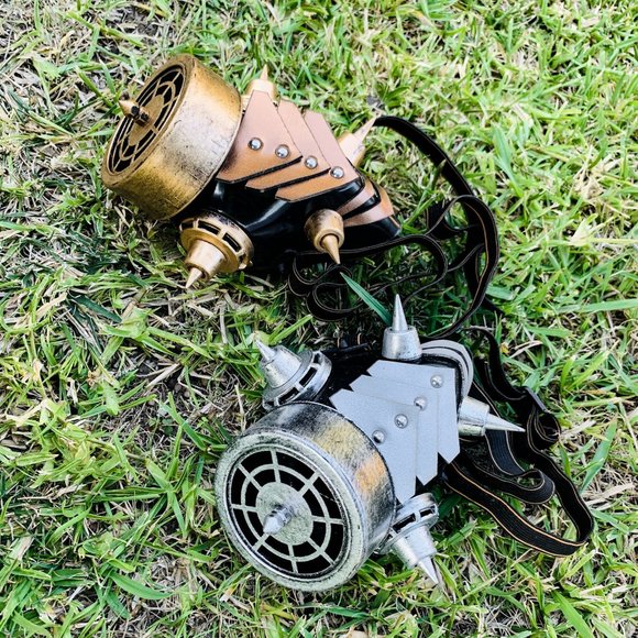 Halloween Steampunk Spike Mouth Cover Gold Silver Party Cosplay Costume Mask - Picture 2 of 2